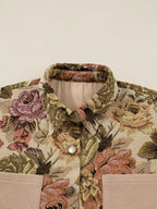 FloraKnit Buttoned Jacket: Cozy Style with Pockets