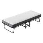 Folding Bed With Mattress  Foam Mattress All Steel Pipe Frame Pi-Mart