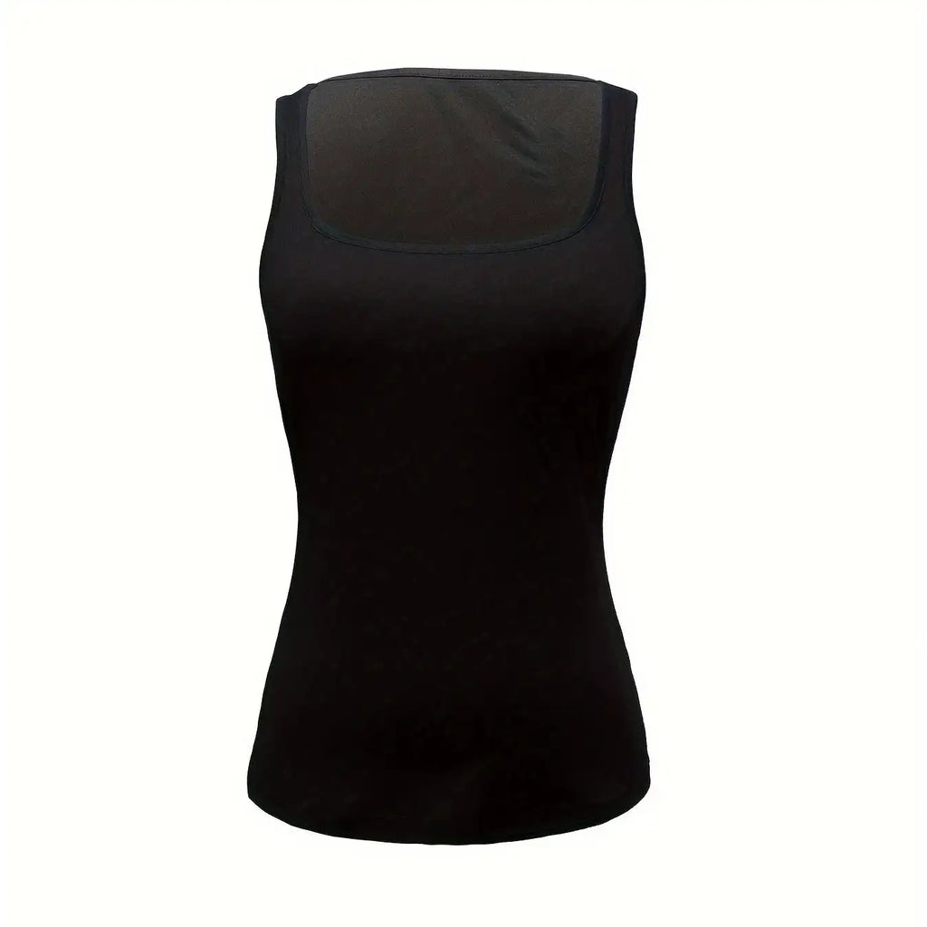 Women's New Solid Color Sweetheart Sleeveless Vest Slim Fit Top - SJB-DIAMOND ELITES