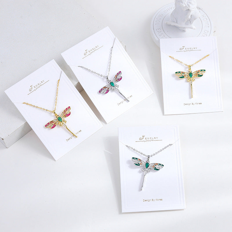 Fashionable All-match Color Zircon Necklace Pi-Mart
