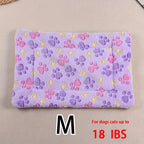 All-Season Dirt-Resistant Rectangular Pet Blanket - Comfortable Dog Paw Heart Print Pet Bed, 1pc Lootquake LLC