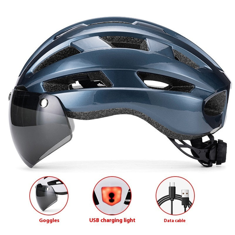 Magnetic Suction Goggles Unisex Mountain Highway Color Changing Cycling Bicycle Helmet Lootquake LLC