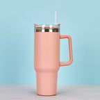 40oz Straw Coffee Insulation Cup With Handle Portable Car Stainless Steel Water Bottle LargeCapacity Travel BPA Free Thermal Mug Pi-Mart