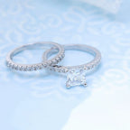 Bracelet S925 Inlaid Princess Zircon Women's 2 Karat Rhinestone Ring Pi-Mart