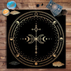 Tarot Tablecloth Board Game Decorative Cloth Have Your Power Mandala Moon Phase Floral Butterfly Tablecloth Pi-Mart