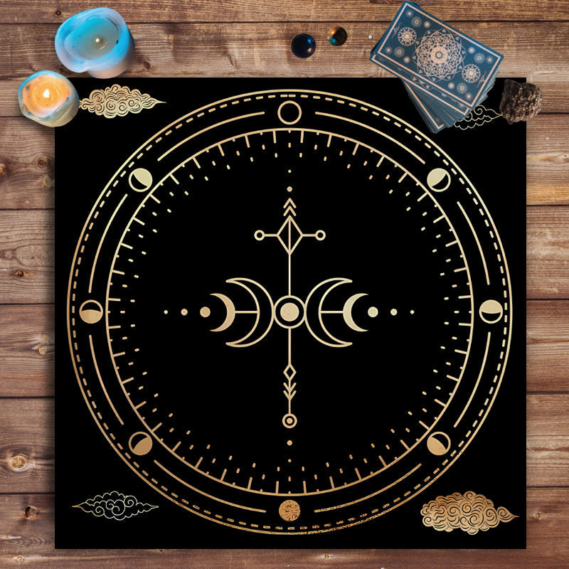Tarot Tablecloth Board Game Decorative Cloth Have Your Power Mandala Moon Phase Floral Butterfly Tablecloth Pi-Mart