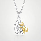 Fashion Little Girl And Dog Hug Necklace Pi-Mart