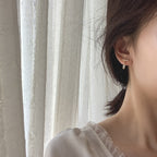 Simple Bright One Word Earring Temperament Earring