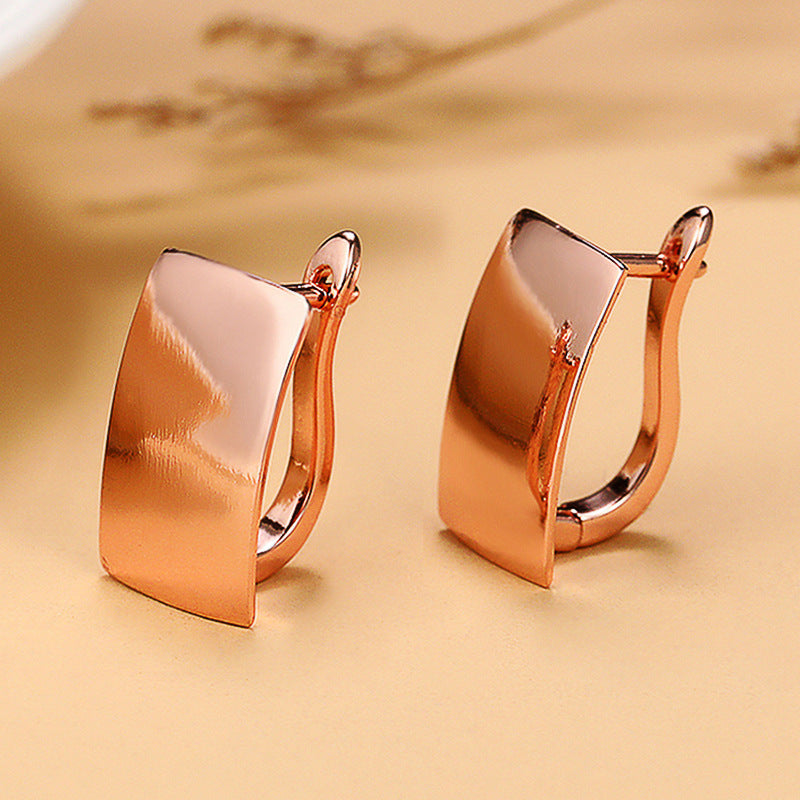 Earrings Rectangular Earrings Rose Gold Ear Clip Pi-Mart