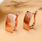 Earrings Rectangular Earrings Rose Gold Ear Clip Pi-Mart