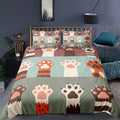 Cartoon Animal Kitten 3D Digital Printing Three-piece Duvet Cover Sheet Set Pi-Mart