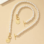 Pearl Bracelet And Necklace Set Female With Hearts Clavicle Chain Pi-Mart