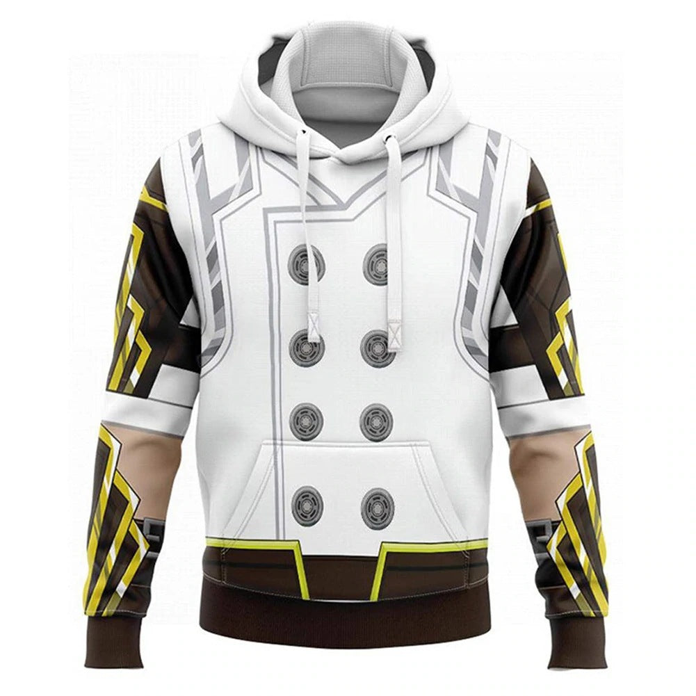 Men's And Women's Fashion Digital Print Hooded Sweatshirt Pi-Mart