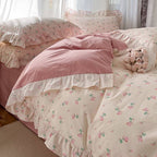 Broken Spring And Autumn Girl Bedding Sheet Quilt Cover Set Of Three Pi-Mart