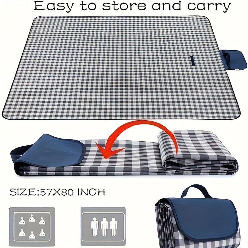 Waterproof Sandproof Picnic Blanket Beach Mat - Large, Machine Washable, Foldable, Ideal for Beach, Travel, Camping, Hiking, Park Grass, Indoor and Outdoor Activities