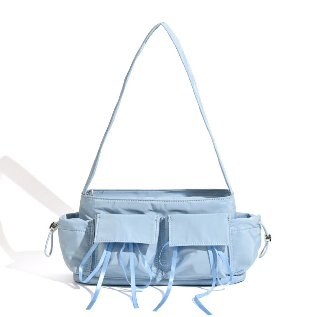 Summer nylon texture portable shoulder bag, casual underarm bag, hobo shoulder bag, top handle shoulder purse - SJB-DIAMOND ELITES