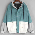 Oversized Corduroy Patchwork Jackets for Women Pi-Mart