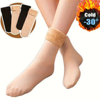 4 Pairs Snow Socks With Plush Lined, Thickened Warm Floor Socks, Winter Cold Cold Warm Socks Lootquake LLC