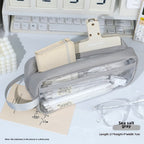 Transparent pencil case, portable tote storage bag, waterproof large-capacity stationery storage box. - SJB-DIAMOND ELITES