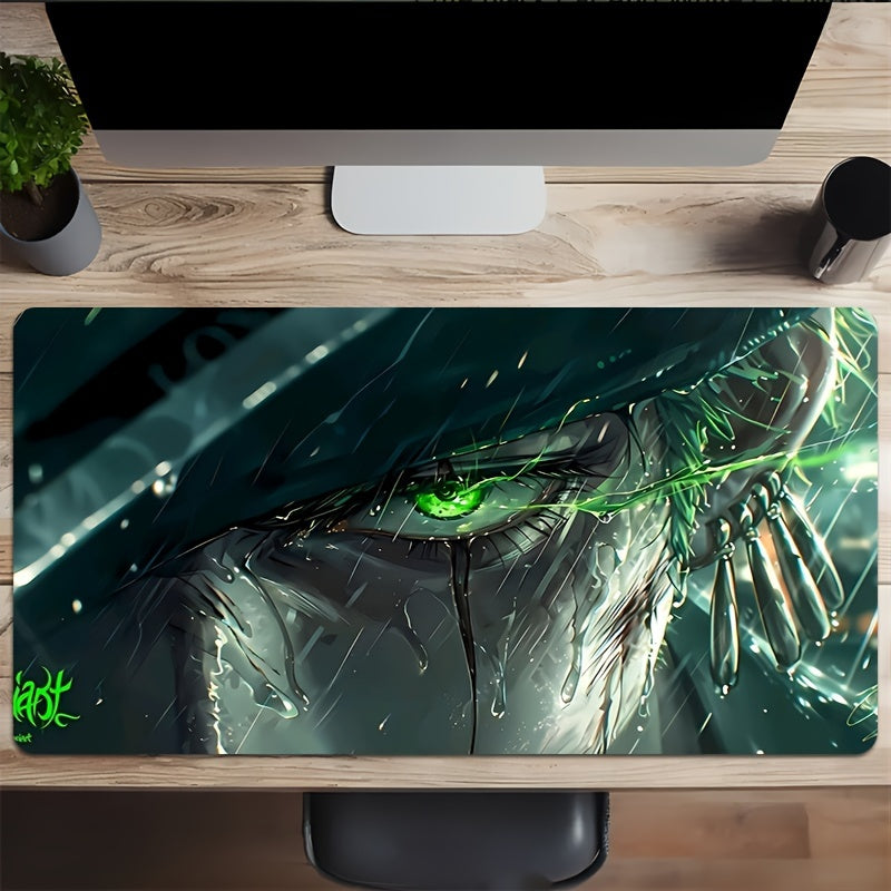 1pc Large Gaming Mouse Pad, Extra-Large Cool Graphic Design, Thick Non-Slip Washable Rubber Desk Mat, Precision Edge Locking, for Gamers and Office Use, Rectangular Shape Lootquake LLC