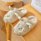 Plush Bedroom Cotton Fluffy Slippers Pi-Mart
