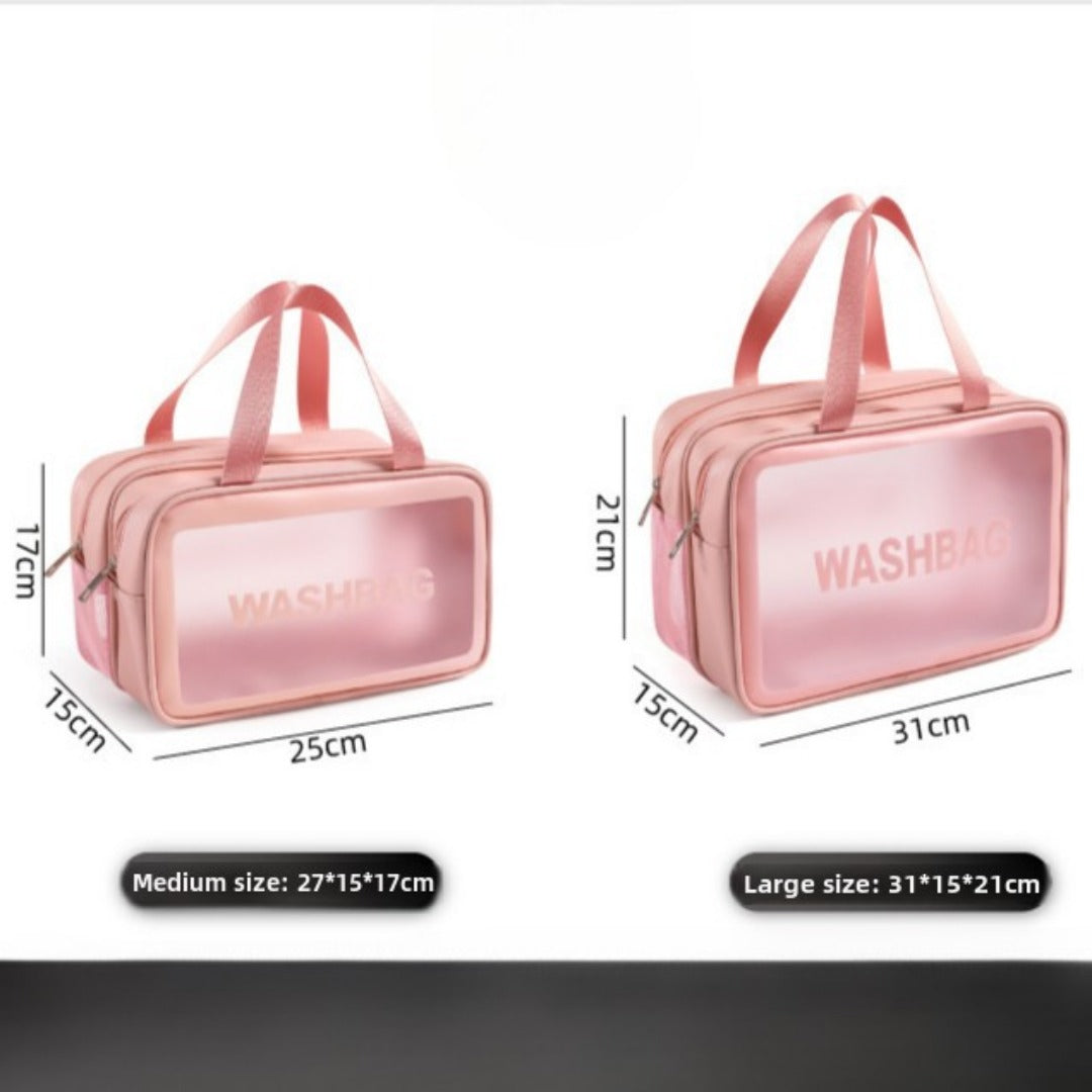 Premium Makeup Bag – Large-Capacity Cosmetic Bag for Women, Wet & Dry Separation Beach Bag, Travel-Friendly Swimsuit Wash Storage Bag