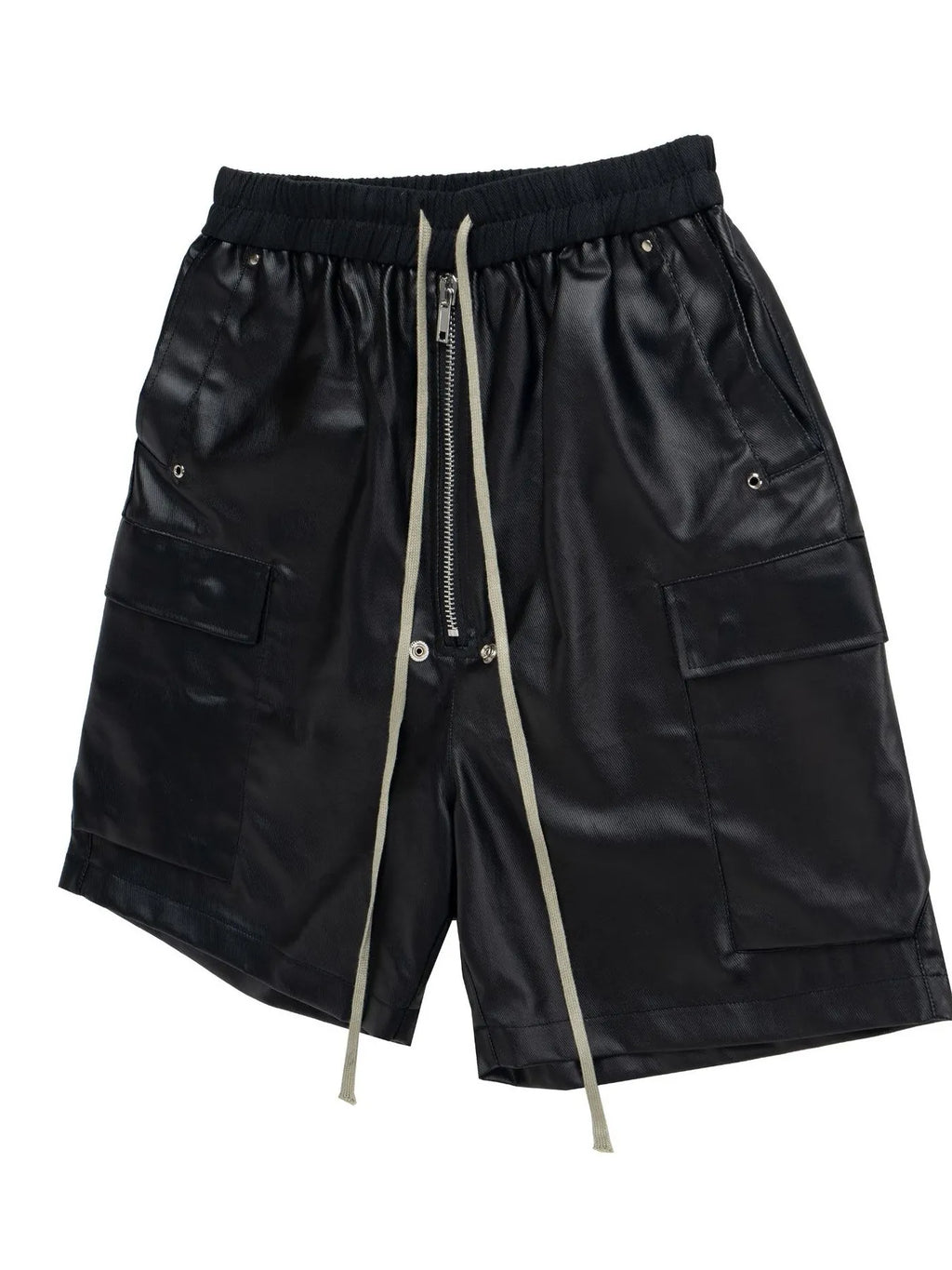 Men's Cargo Style Metallic Zipper Shorts