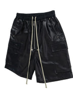 Men's Cargo Style Metallic Zipper Shorts
