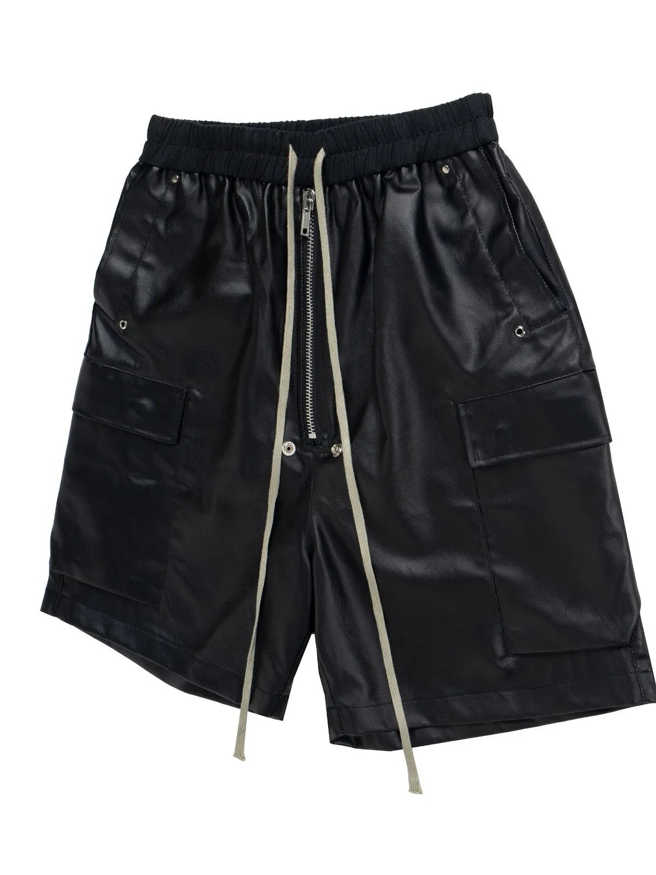 Men's Cargo Style Metallic Zipper Shorts