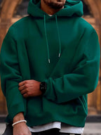Men's Solid Color Hooded Jumper Pi-Mart