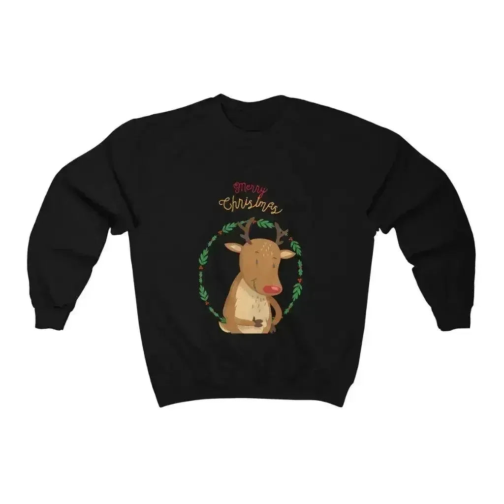 Reindeer Christmas Sweatshirt - Cozy Holiday Sweater | Femstylo - SJB-DIAMOND ELITES