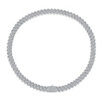 Men's Luxury Fashion Mosan Diamond S925 Silver Necklace Comparable To Natural Diamonds