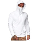Men's Solid Color Plus Fleece Hoodie Sweatshirt Pi-Mart