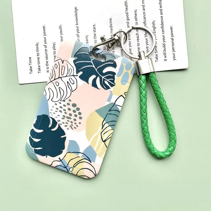 Green Plant Series Simple Fashion Lanyard Card Cover - SJB-DIAMOND ELITES