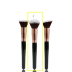 Flat Head Bevel Three Piece Portable Makeup Brush Pi-Mart