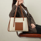 Genuine leather shoulder bag all-match large-capacity tote bag for women 5734 - SJB-DIAMOND ELITES