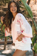 Floral Lace Crochet Blouse - Batwing Sleeves | S-2XL | Femstylo