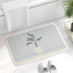 Household Simple Oval Cashmere Bathroom Mat Pi-Mart