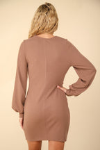 Ruched Detail Bodycon Mini Dress – Sexy Bodycon Dress, Ruched Dress, Mini Dress, Figure-Hugging Dress, Night Out Dress