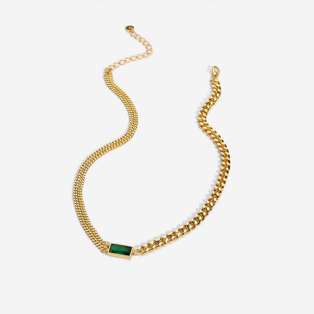 Green Stone Necklace - SJB-DIAMOND ELITES