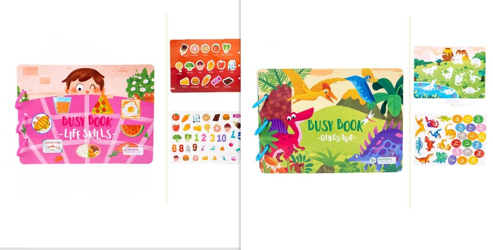 Children's Busy Book Educational Toys Repeated Paste Pi-Mart