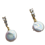 Classic Double Bead Baroque Stud Earrings Pi-Mart
