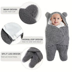 1pc Velvet Sleeping Bag, Cute Bear Shape Wrap Blanket, Christmas, Halloween, Thanksgiving Gift Lootquake LLC