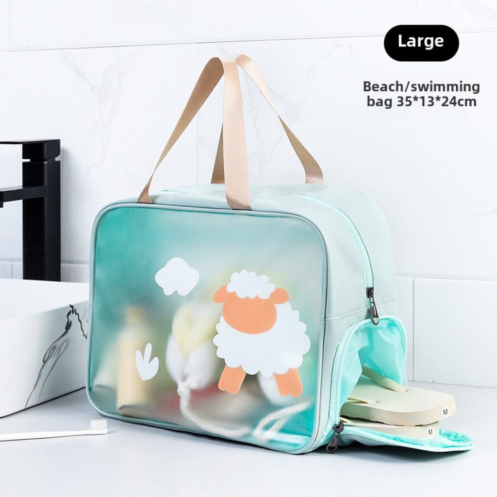 Cosmetics storage bag, wet and dry separation toilet bag, fitness transparent waterproof cosmetic bag, transparent makeup purse,Makeup bag with compartments, - SJB-DIAMOND ELITES