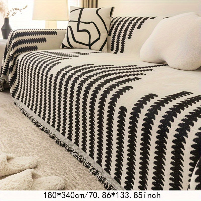 1pc Soft Chenille Sofa Protector - All-Season Universal Fit, Anti-Cat Scratch, Stain-Resistant, Plush Throw Blanket, Living Room and Bedroom Decor Essential - Easy Care, Machine Washable, and Durable Lootquake LLC