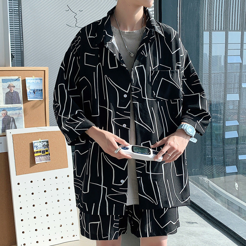 Shirt Five-point Pants Ice Silk Suit Lootquake LLC