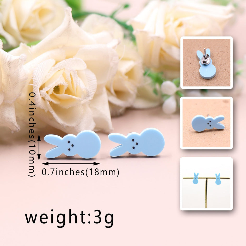 Women's Cute Fashion Rabbit Shape Easter Acrylic Earrings Pi-Mart