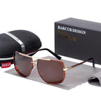 Luxury Elegant Square Polarized Sunglasses Brand Driving Glasses for Men and Boys With UV400 Protection - SJB-DIAMOND ELITES