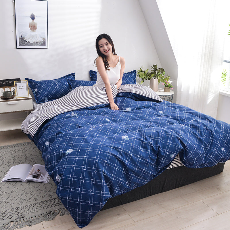 Scandinavian Style Simple Duvet Cover Single Bed Pi-Mart