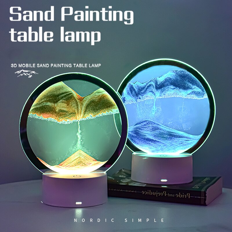 7 Colors USB Sandscape Table Lamp - SJB-DIAMOND ELITES